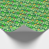 St. Patrick's Day-pictogrammen naadloos patroon Cadeaupapier (Hoek)