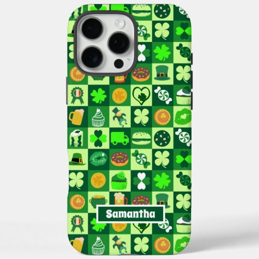 St. Patrick's Day-pictogrammen naadloos patroon Case-Mate iPhone Case (Achterkant)