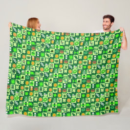 St. Patrick's Day-pictogrammen naadloos patroon Fleece Deken