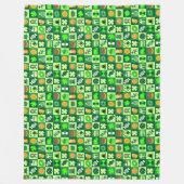 St. Patrick's Day-pictogrammen naadloos patroon Fleece Deken (Voorkant)