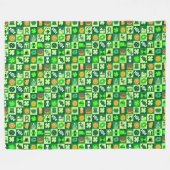 St. Patrick's Day-pictogrammen naadloos patroon Fleece Deken (Voorkant (Horizontaal))