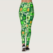 St. Patrick's Day-pictogrammen naadloos patroon Leggings (Achterkant)