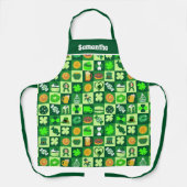 St. Patrick's Day-pictogrammen naadloos patroon Schort (Voorkant)