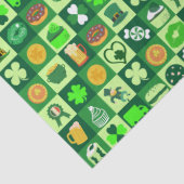 St. Patrick's Day-pictogrammen naadloos patroon Tissuepapier (Detail)