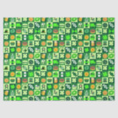 St. Patrick's Day-pictogrammen naadloos patroon Tissuepapier (Voorkant)