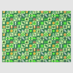 St. Patrick's Day-pictogrammen naadloos patroon Tissuepapier