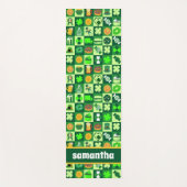 St. Patrick's Day-pictogrammen naadloos patroon Yogamat (Voorkant)
