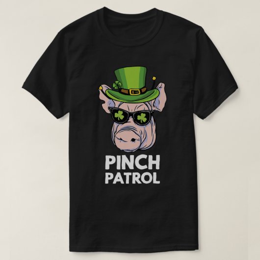 St Patrick's Day Pig Pinch Patrol Clover Irish Sha T-shirt (Design voorkant)