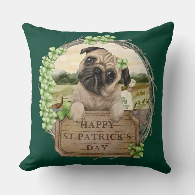 St. Patrick's Day Pillow Kussen (Voorkant)