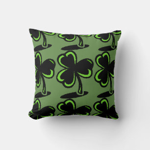 St. Patrick's Day Pillow Vier Leaf Clover Kussen
