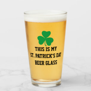 ST PATRICKS DAY PILSNER PINT BEER GLASS GLAS