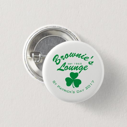 St. Patrick's Day pin back button 2017 (Voorkant /achterkant)