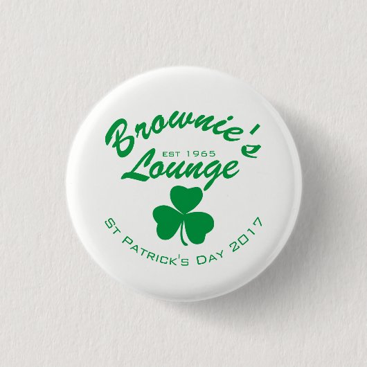 St. Patrick's Day pin back button 2017 (Voorkant)
