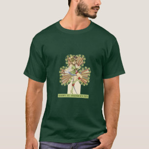 St. Patrick's Day Pin-up meisje vintage T-shirt