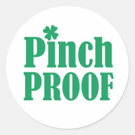 St Patrick's Day Pinch Proof Ronde Sticker
