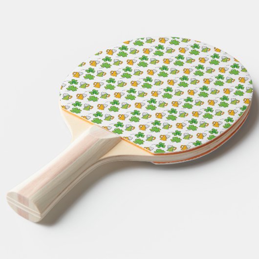 St. Patrick's Day Ping Pong Paddle Tafeltennisbatje (Voorkant Gekanteld)