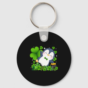 St. Patrick's Day pinguïn Ierse klaver dier Sleutelhanger