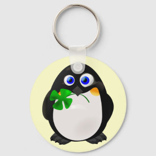 St. Patrick's Day Pinguïn Sleutelhanger