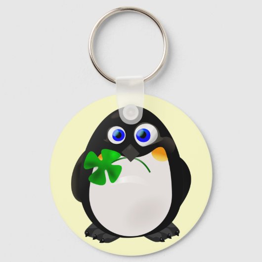 St. Patrick's Day Pinguïn Sleutelhanger (Voorkant)