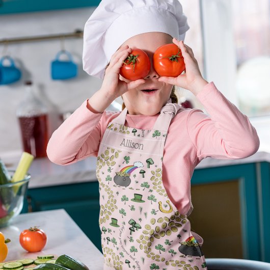 St Patricks Day Pink Lucky Shamrocks en Rainbow Schort