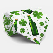 St. Patrick's Day Pinten & Bloemblaadjes Kraagdas Stropdas (Opgerold)