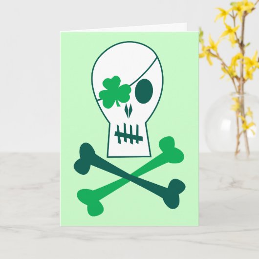 St. Patrick's Day Pirate Kaart (Gele Bloem)