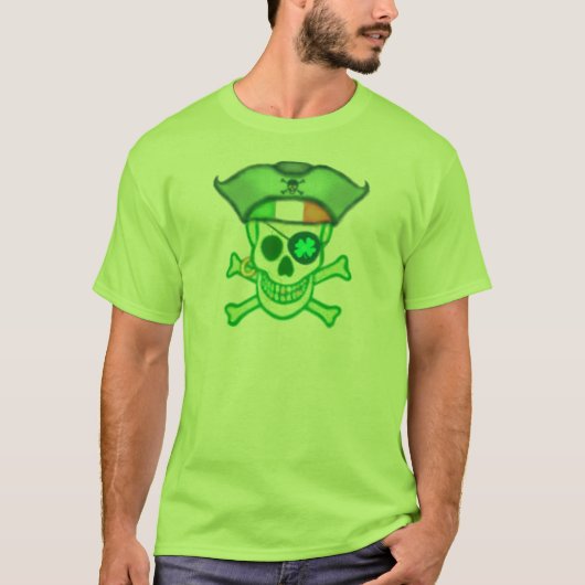 St. Patrick's Day Pirate Mannen T-Shirt (Voorkant)