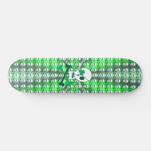 St. Patrick's Day Pirate Persoonlijk Skateboard (Horizontaal)