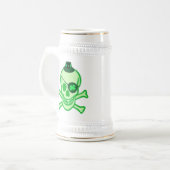 St. Patrick's Day Pirate Skull Bierpul (Voorkant links)