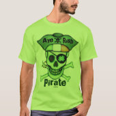 St. Patrick's Day Pirate Skull T-Shirt (Voorkant)