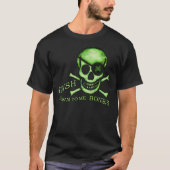 St. Patrick's Day Pirate Skull T-Shirt (Voorkant)