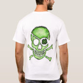 St. Patrick's Day Pirate Skull T-Shirt (Achterkant)