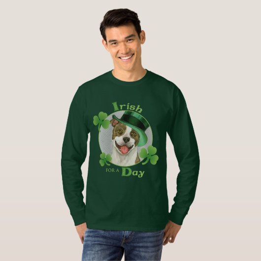 St. Patrick's Day Pit Bull T-shirt (Voorkant volledig)