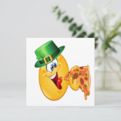 St. Patrick's Day Pizza Party Uitnodiging (Staand voorkant)