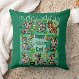 St. Patrick's Day Plezier en Schattige "Feestbeest Kussen
