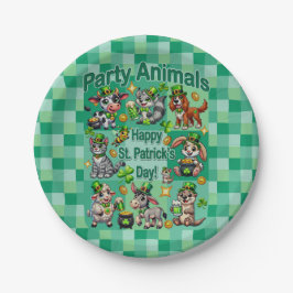 St. Patrick's Day Plezier en Schattige "Feestbeest Papieren Bordje