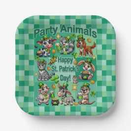 St. Patrick's Day Plezier en Schattige "Feestbeest Papieren Bordje