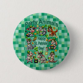 St. Patrick's Day Plezier en Schattige "Feestbeest Ronde Button 5,7 Cm