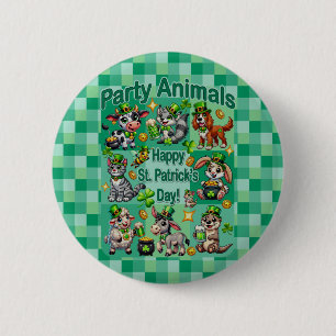St. Patrick's Day Plezier en Schattige "Feestbeest Ronde Button 5,7 Cm