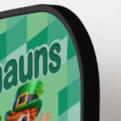 St. Patrick's Day Plezier Schattige "Feestkabouter Pickleball Paddle (Links Detail)