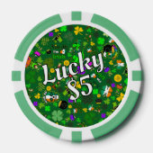 St. Patrick's Day Poker Spel Good Lucky Charms Chips (Voorkant)