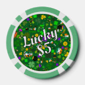 St. Patrick's Day Poker Spel Good Lucky Charms Poker Chips (Achterkant)