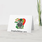 St Patrick's Day Poodle Kaart (Achterkant)