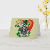 St Patrick's Day Poodle Kaart (Gele Bloem)
