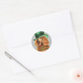 St. Patrick's Day Poodle Ronde Sticker (Envelop)