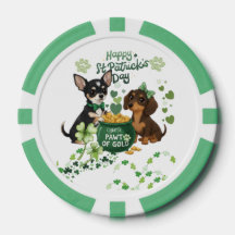 St. Patrick's Day "poot van goud" Poker Chip