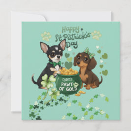 St. Patrick's Day "Poot van Goud" wenskaart