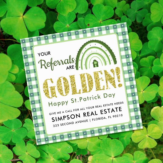 St. Patrick's Day Pop-By Label | Uw Referenties Zi
