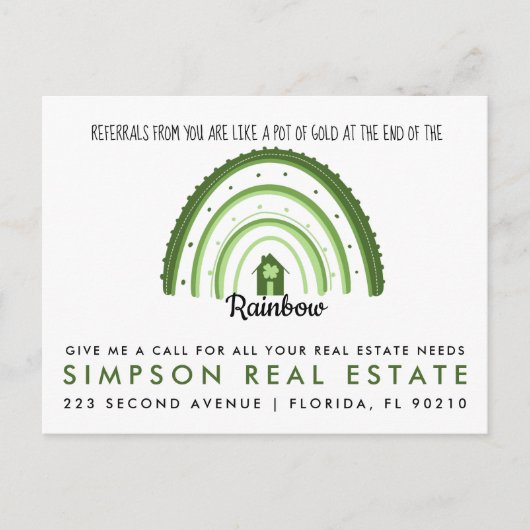 St Patricks Day Pop-by-onroerend goed Aankondigingskaart (Voorkant)