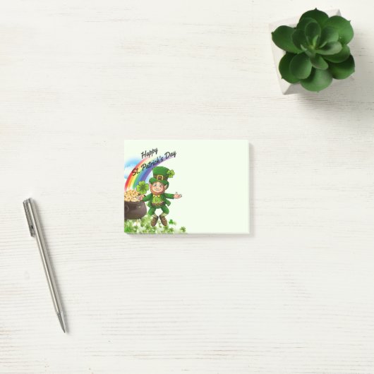 St. Patrick's Day Post-it Notes Leprechaun Rainbow (Kantoor)